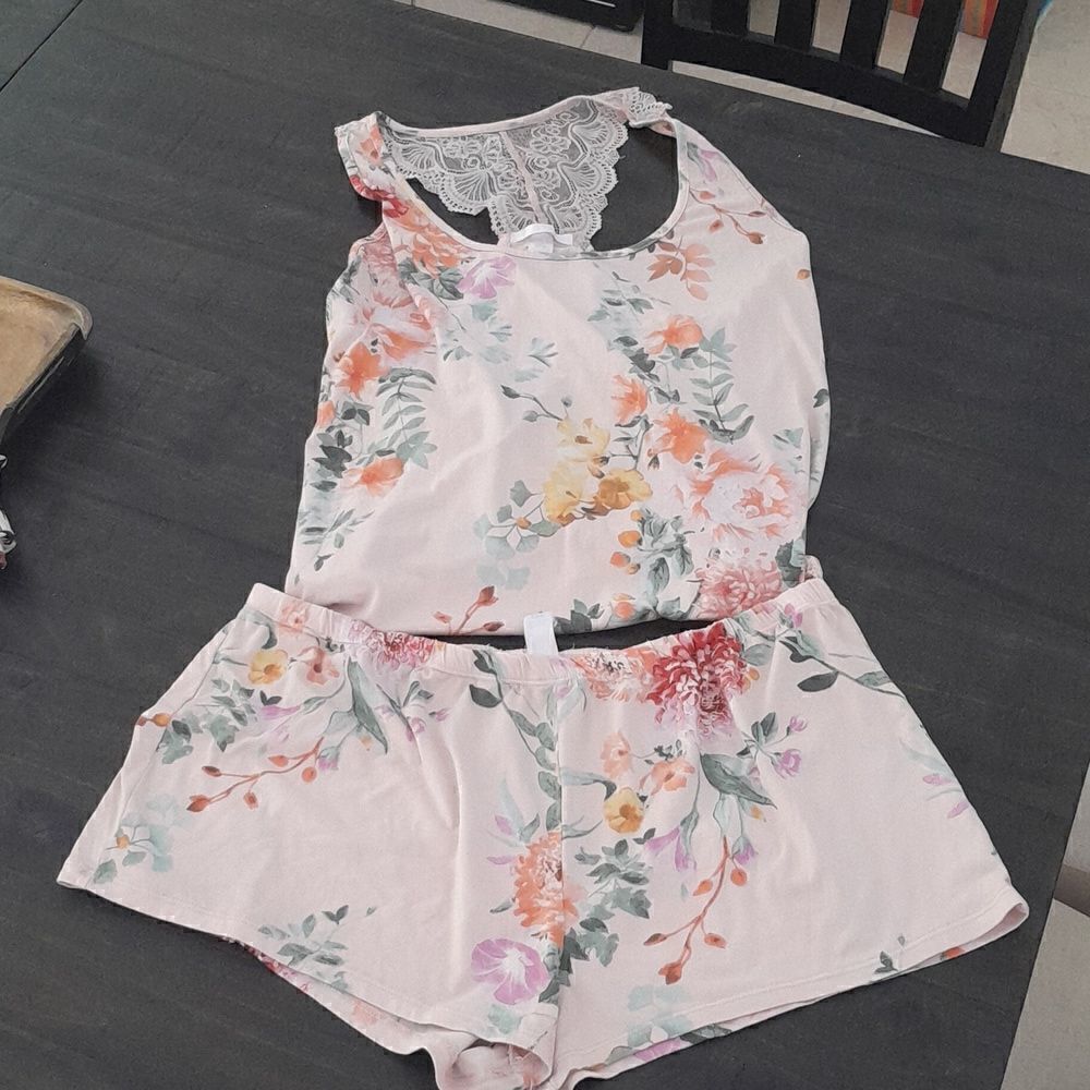Pajama set shorts Floral